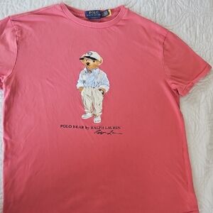 Ralph Lauren Pink Polo Bear Short Sleeve Tee